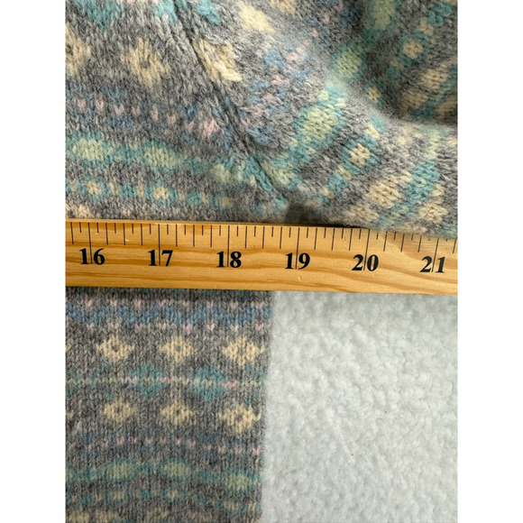Newton Trading Co Womens Cardigan Sweater Multicolor Shetland Wool Long Sleeve S - Picture 5 of 7